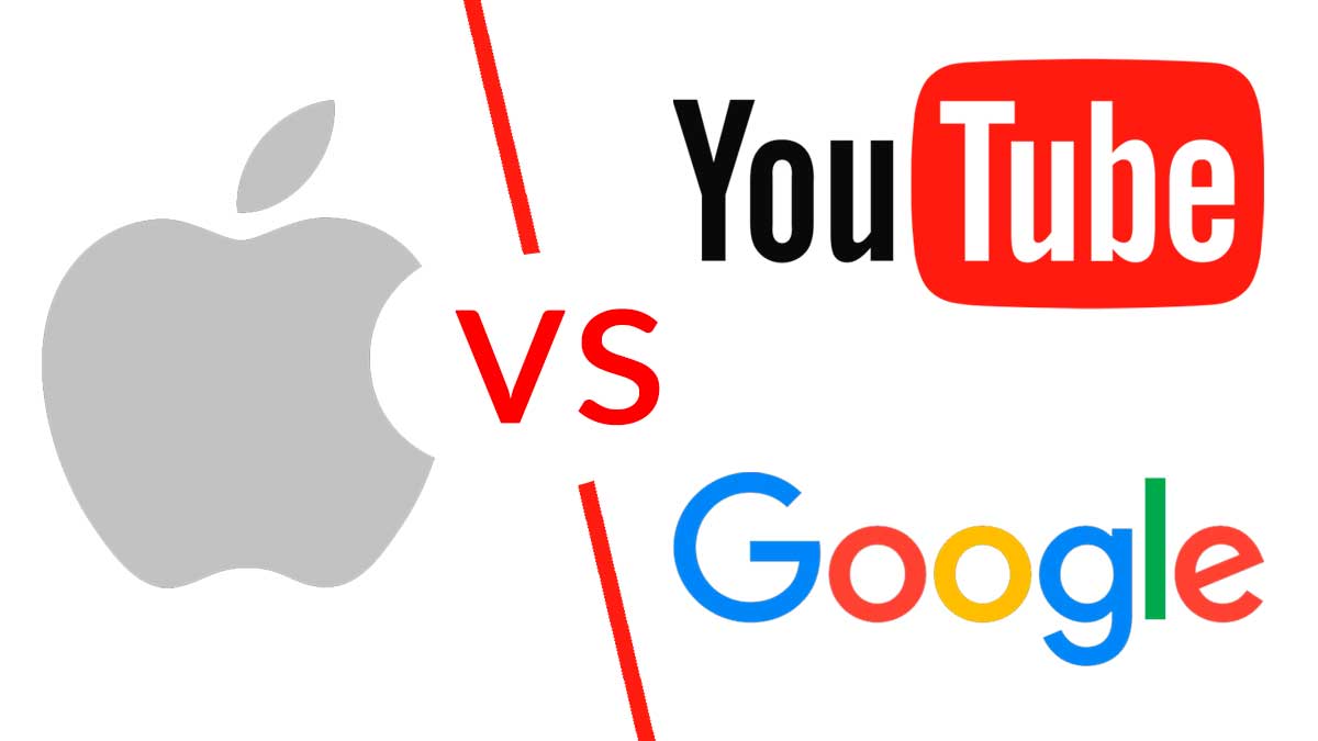 Apple Youtube y Google logos