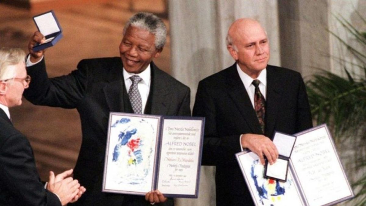 Frederik de Klerk y Nelson Mandela