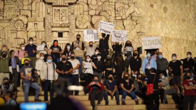 Manifestacion muertes periodistas Mexico